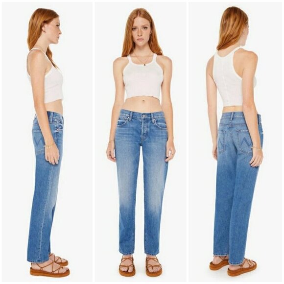 💕MOTHER SUPERIOR💕 Slider Hover Jeans ~ Heart Throb Button Fly 26 NWOT - Picture 3 of 16